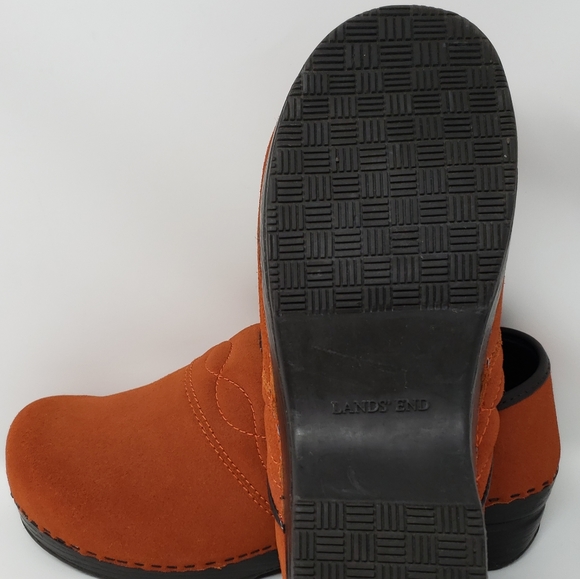 Land's End women's burnt orange clogs size 9D - Picture 8 of 10
